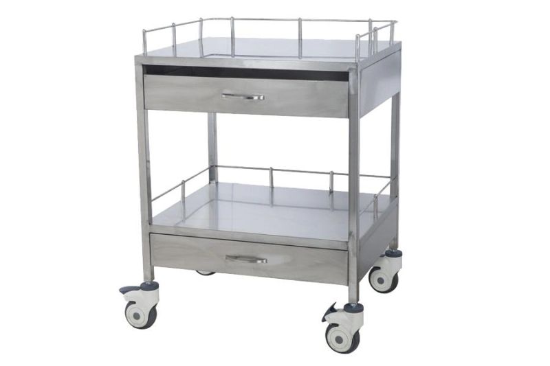 2021 China Made Medical Stainless Steel Trolley Hospital Food Trolley