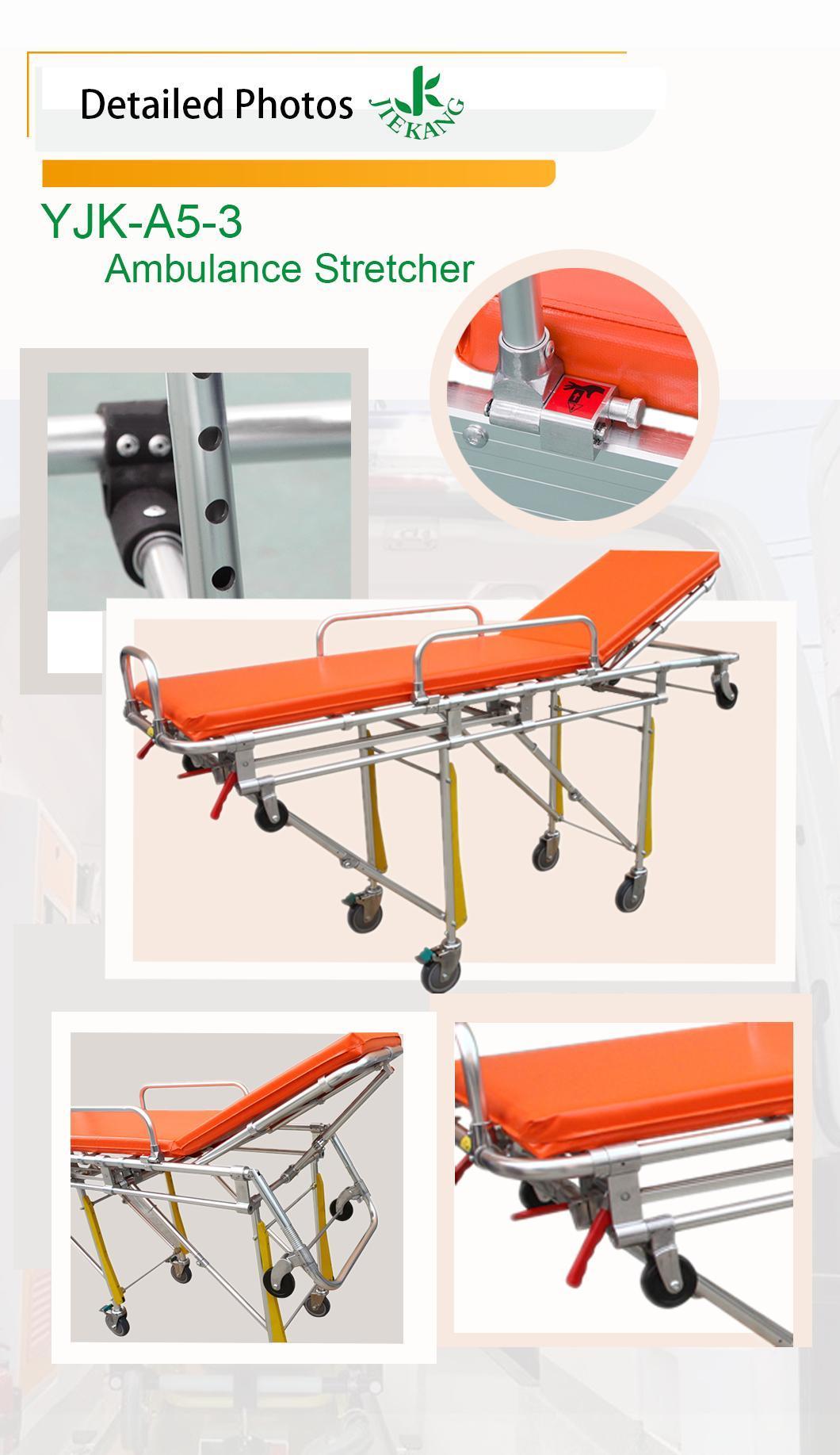 Hospital Medical Collapsible Automatic Loading Ambulance Stretcher with Wheels