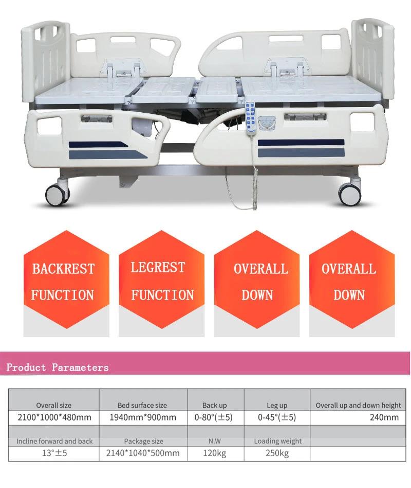 Multi-Function Luxury Electrical Care Bed with Safety Voltage Motor for Hospital