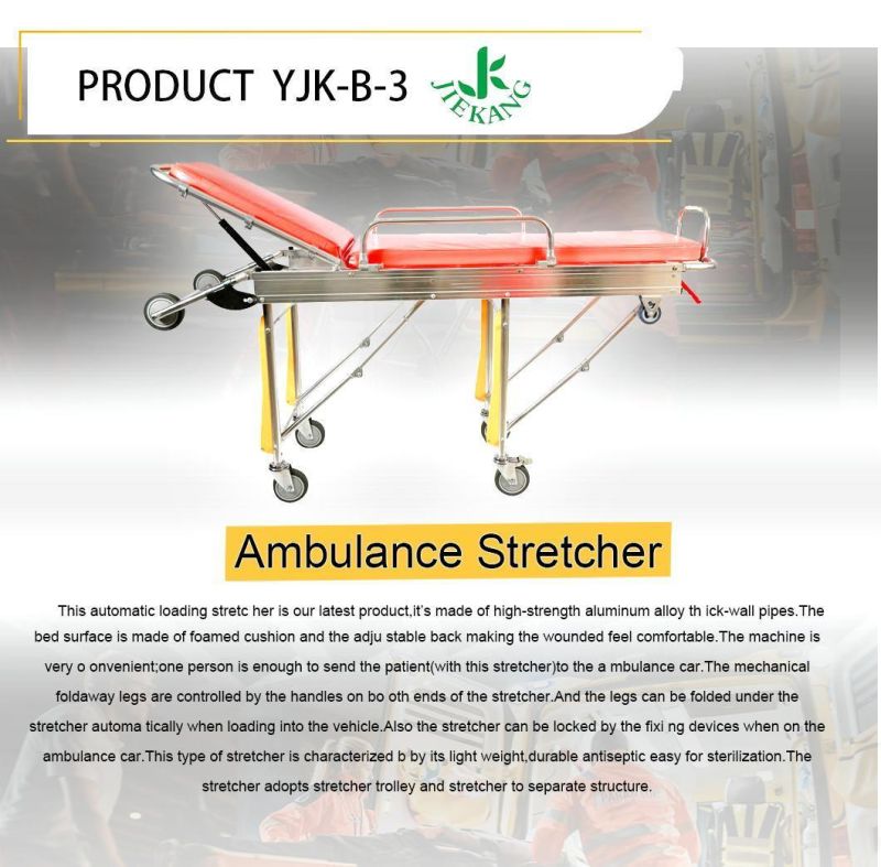 China Factory Hospital Transport Patient Trolley Foldaway Ambulance Stretcher