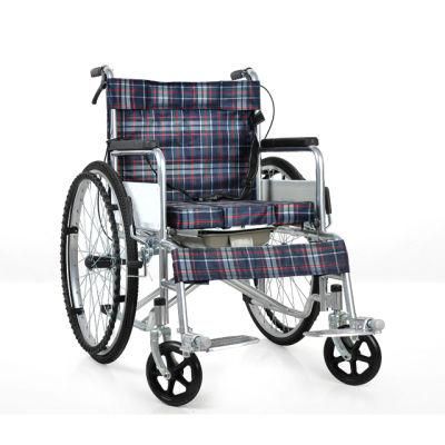 High Quality Steel Wheelchair Used Foldable Hospital Wheel Chair