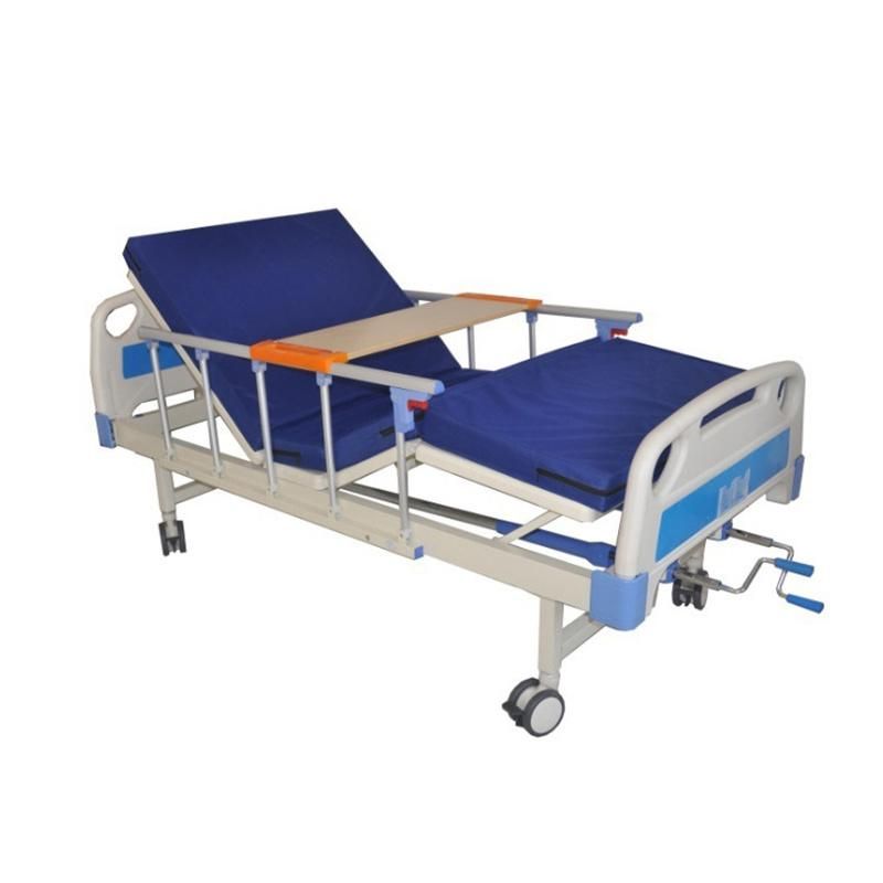 Multipurpose Hospital Bed 2050X900X530mm Old Man Nursing Bed ABS Side Rail