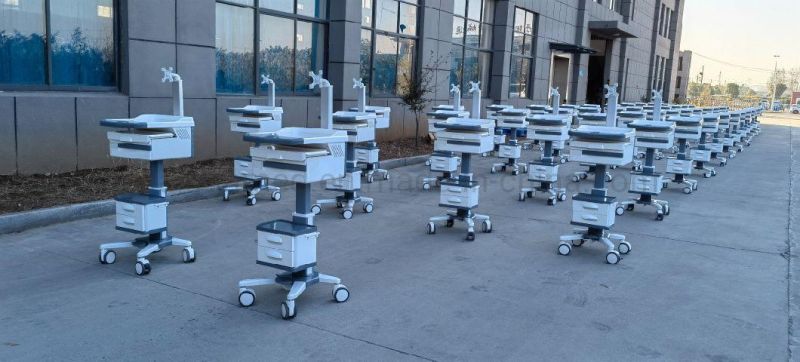 Mn-CPU001 Computer Height Adjustable Emergency Cart Medical Trolley