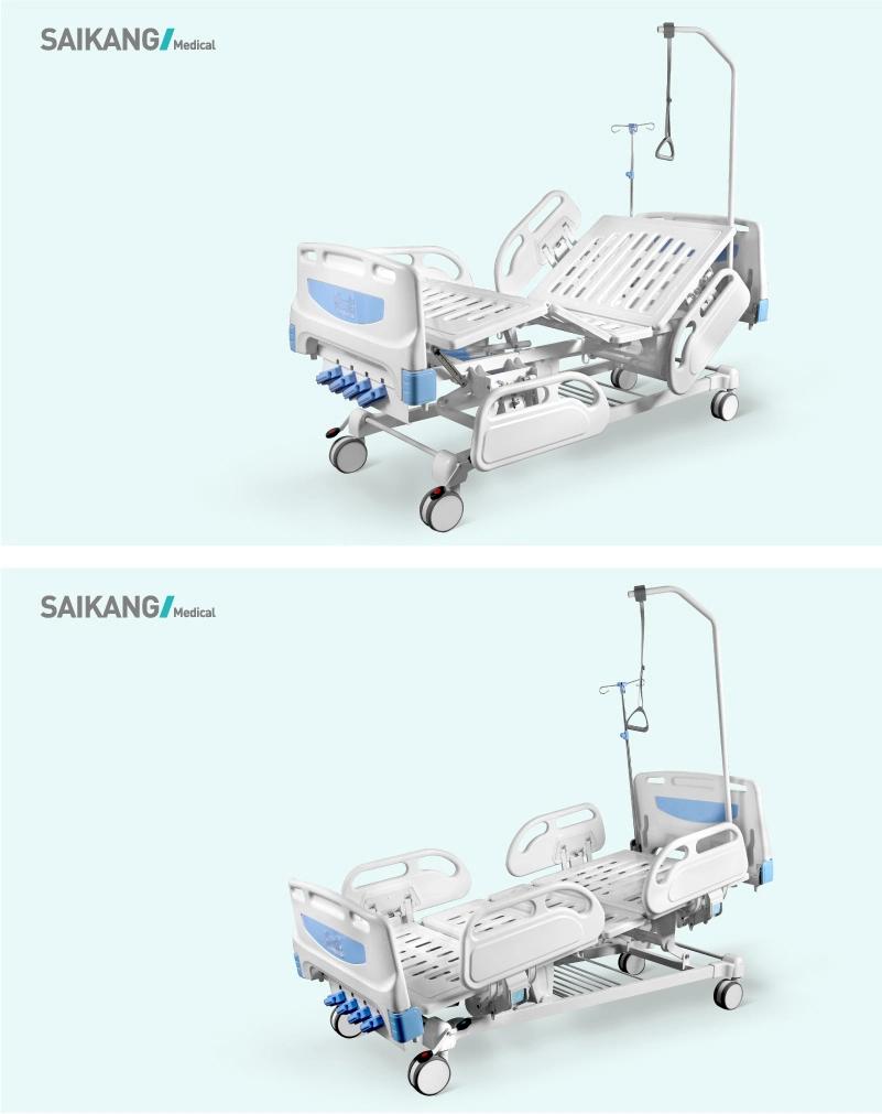 F4c Hand Control Manual Hospital Patient Bed with Four Cranks