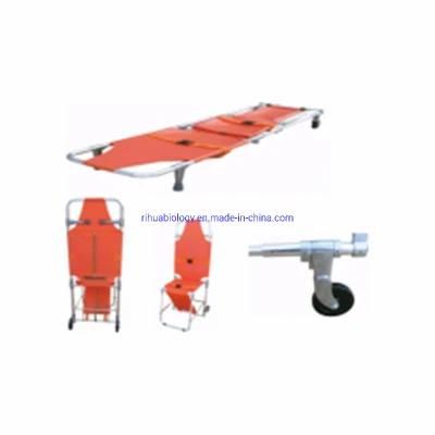 Hospital Aluminum Alloy Two Folding Emergency Rescue Medical Stretcher