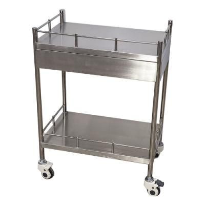 Easy Cleaning Corrosion Resistance Liaison Stainless Steel Treatment Cart Trolley