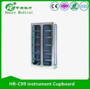 Hr-C09 Medical Instrument Cabinet/Stainless Steel Double Door Instrument Cupboard