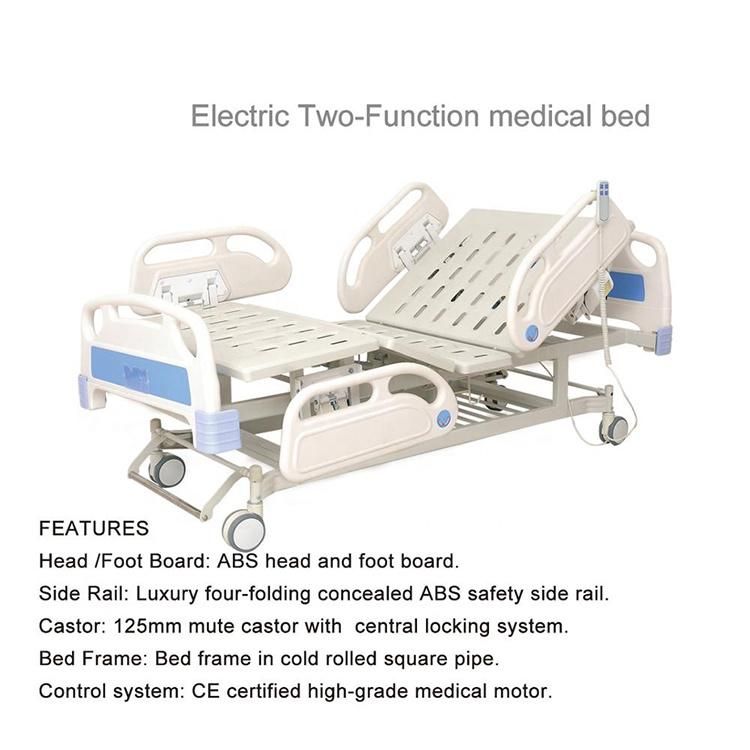 Medical Furniture Electric 2 Function Hospital Patient Bed