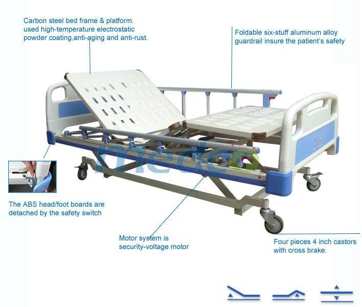 High Quality 3 Functions Super Low Electric Hospital Medical Bed Prices