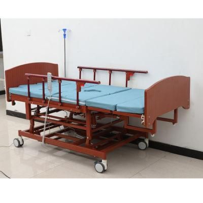 Medical Cheap Price Electric Foldable Home Care Multifunction Nursing Bed with Toilet