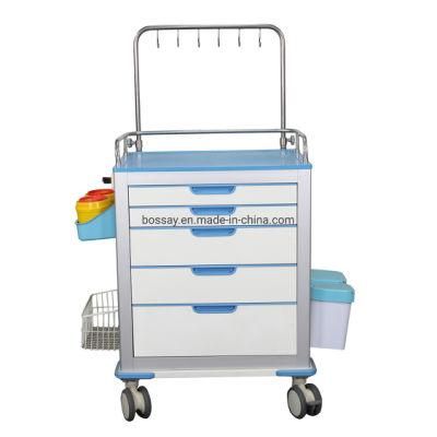 Hospital Instrument Trolley Medical Injection Trolley with Drawers