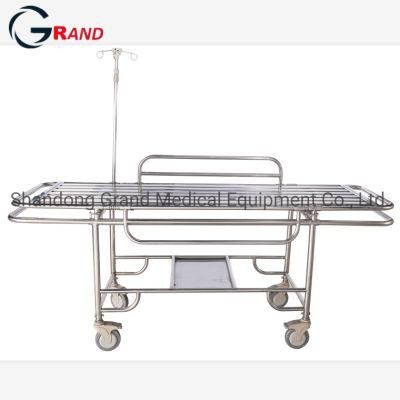 Hospital Furniture Surgical Instrument Stainless Steel Emergency Stretcher Trolley
