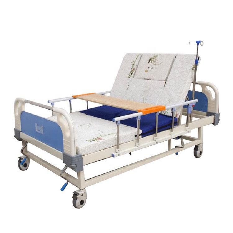 Medical Furniture Multi Functions Medical Manual Patient Bed for Sale with Toilet