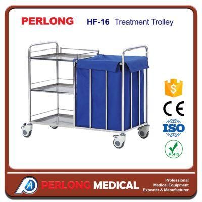 Most Popular Factory Wholesale Stainless Steel Treatment Trolley Hf-16