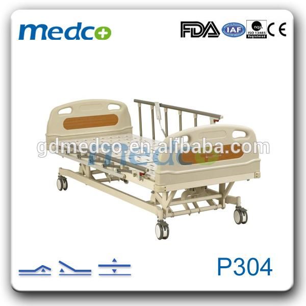 Cheap Adjustable Hospital Electric Medical Patient Clinic Care ICU Bed with Foldable Side Rail