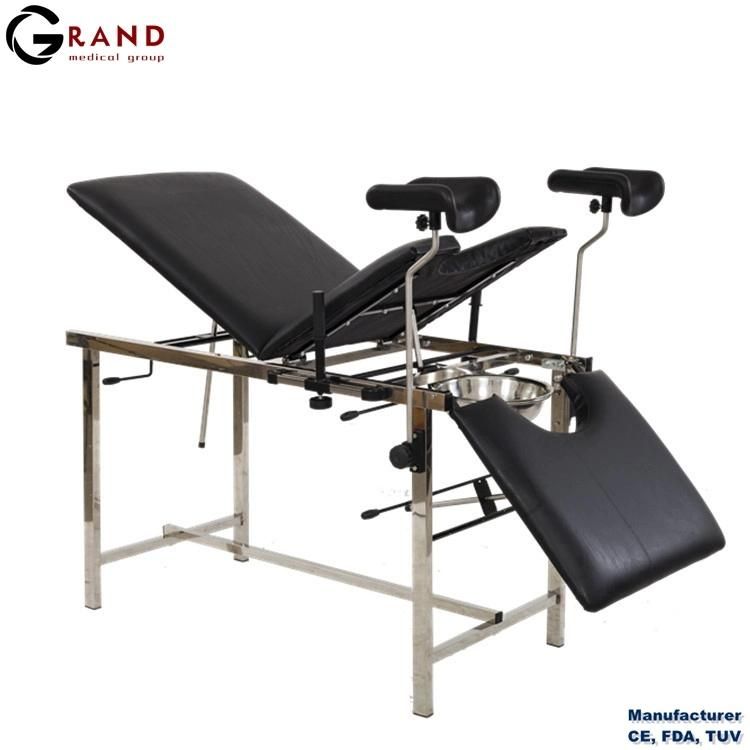 CE FDA Gynecological Exam Table 304 Stainless Steel Hospital Bed Table for China Medical Supplier
