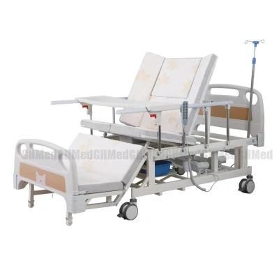 High Quality Remote Control Electric Nursing Bed Multi-Functional Back-Lifting and Leg-Raising Convalescent Bed Folding Guardrail Hospital Bed