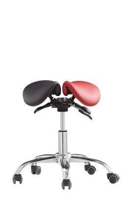 New and Most Comfortable Rolling Saddle Stool with Split Seat