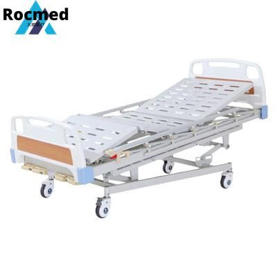 Medical Furniture Five Functions 4 Crank Manual Hospital Bed