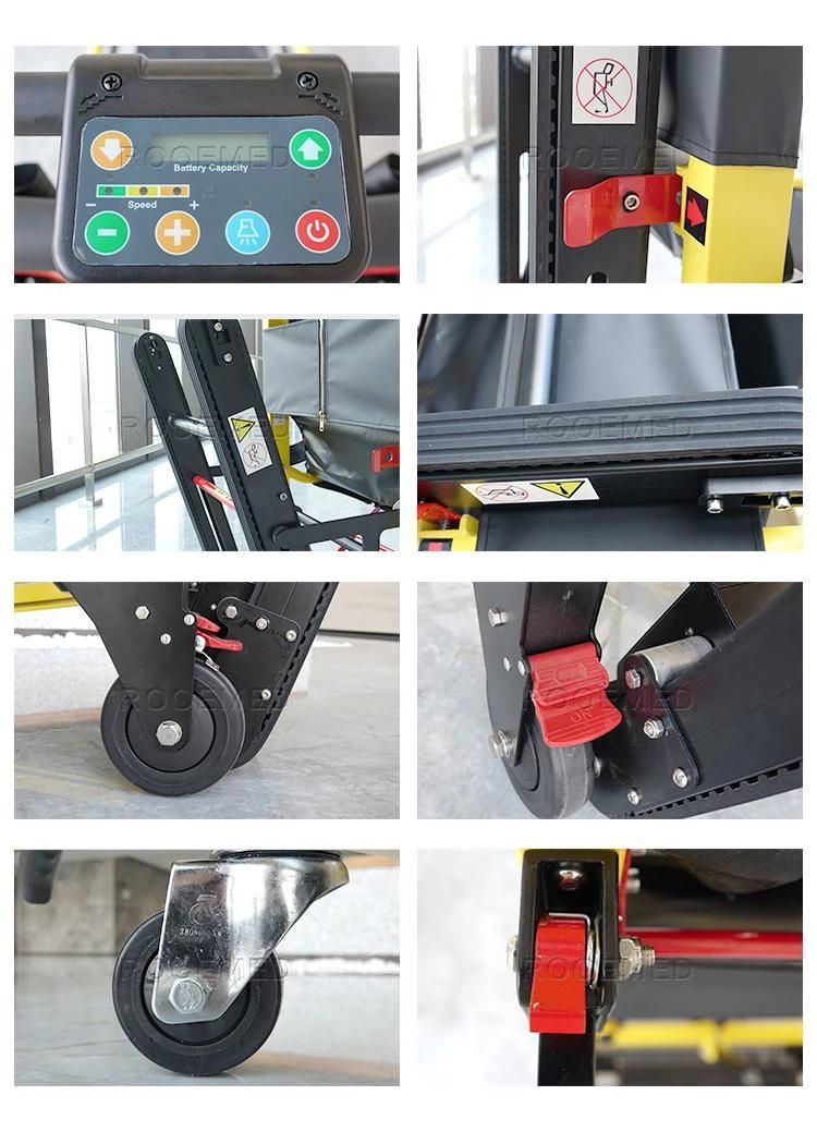 Ea-6fpn Medical Equipment Emergency Folding Evacuation Adjustable Stair Stretcher Climbing Wheelchair