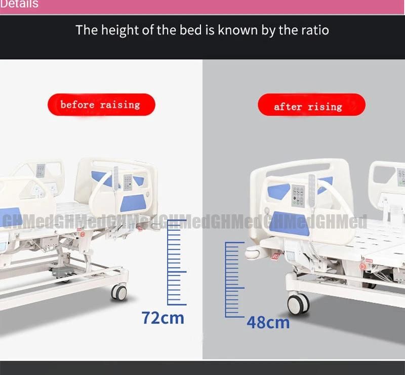 Manufacture ICU Ward Room Multifunction Electric Hospital Bed Electronic Medical Bed for Patient
