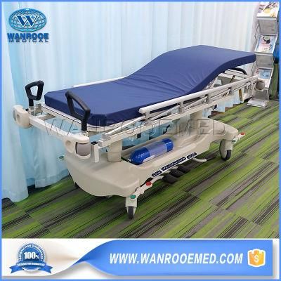 Factory Direct Supply Medical Manual Hydraulic Torlley Height Adjustable Stretcher Patient Transfer Cart for Transporting
