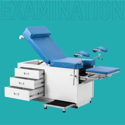 A048 Professional Metal Multifunction Adjustable Hospital Medical Gynaecological Manual Obstetric Delivery Table with FDA