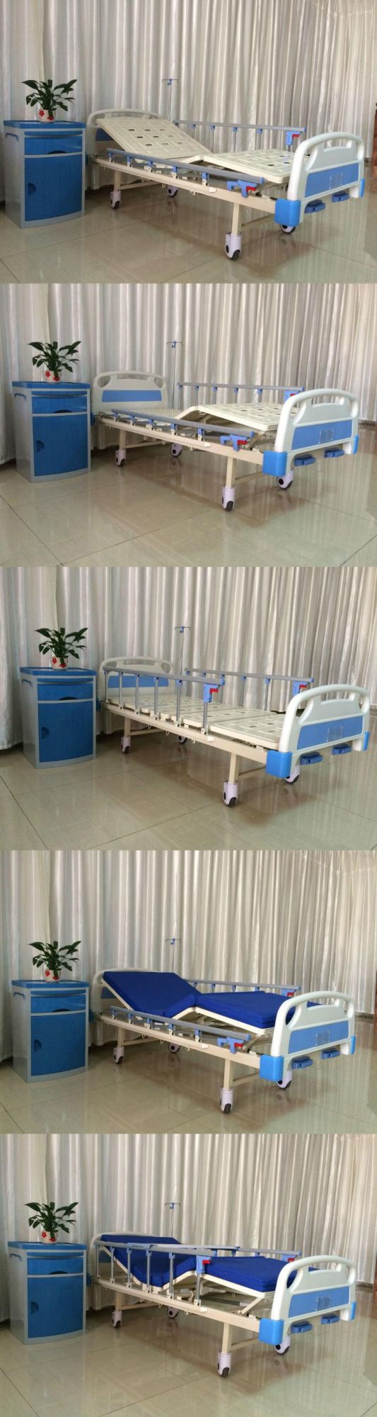 Hospital Equipment Steel Heavy Load Capacity 2 Function Manual Home Care Hospital Bed with Ce ISO FDA