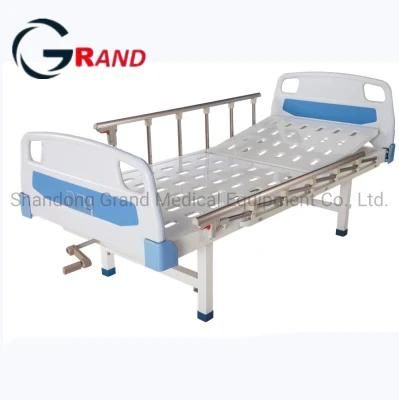 Hospital Furniture Manufacturers 1crank Adjustable Manual Bed Disabled Patient Medical Nursing Bed