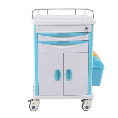 ABS Medicine Trolley Two with Brakes Hospital Medicine Trolley