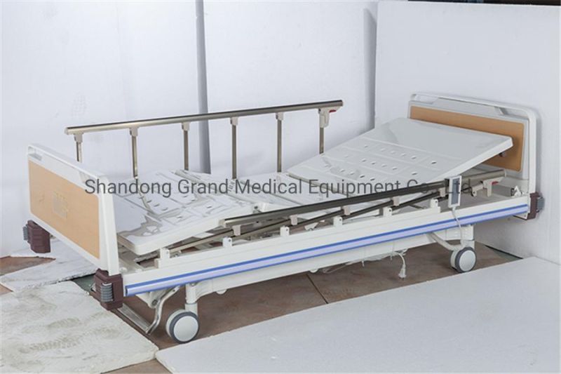 CE ISO FDA Approved Three Function Adjusted Electric/Manual Hospital Nursing Bed for Hospital Furniture