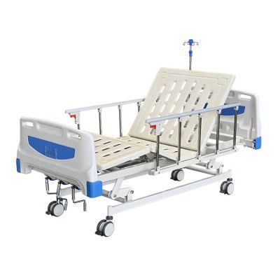 Shinebright Cost-Effective Manual Three Function Hospital Bed Adjustable Height Medical Clinic Bed
