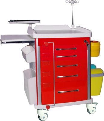 Aluminum Alloy Two Years Warranty Hospital Furniture Medicine Trolley