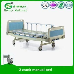 Two Functions Manual Bed 2 Crank Medical Bed for Patient