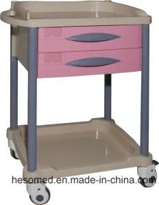 HS-PMT003D2 ABS Material Nurse Utility Medicine Trolley Carts Price