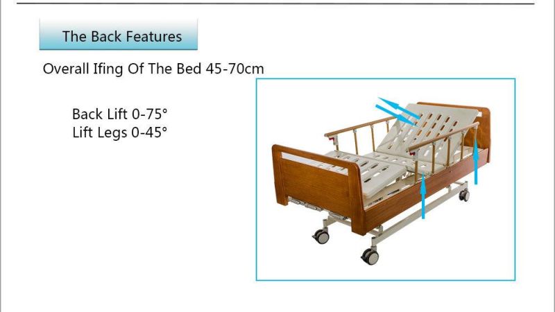 Manufacturer Cheap 3 Crank Hospital Bed for Nursing Homes Bc03-1b