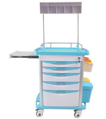 Medical ABS Anesthesia Trolley Anesthesia Emergency Medical Hospital Trolley with Medical Castors