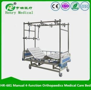 Manual Orthopaedics Hospital Bed/ Four Cranks Manual Medical Nurse Patient Orthopedic Traction Bed
