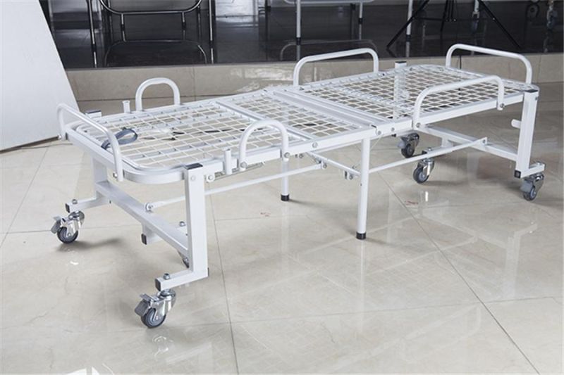 Long Service Life Medical Equipment Hospital Adjustable Patient ICU Folding Nursing Care Bed