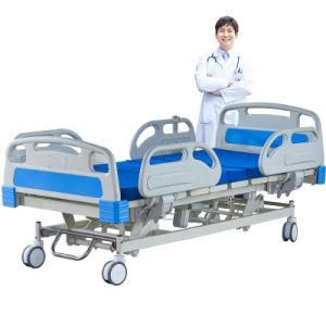 Three Cranks Electric Hospital Beds with Locking Device for I. V Pole