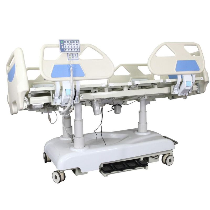 5-Function Electric Nursing Care Equipment Medical Furniture Clinic ICU Patient Hospital Bed