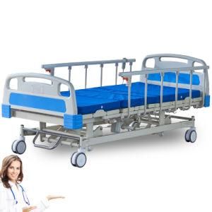 Electric Hospital Bed with Locking Device for I. V Pole Easy to Operate
