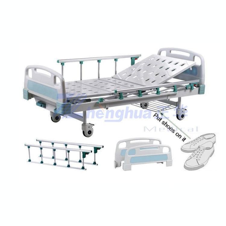 Hospital Furniture Patient Caring Manual Two Crank Hospital Nursing Bed