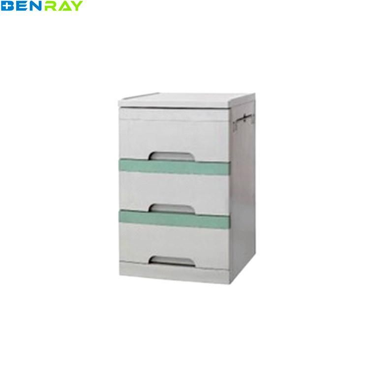 Hospital Crash Cart Bed Table Factory Price ABS Bedside Cabinet