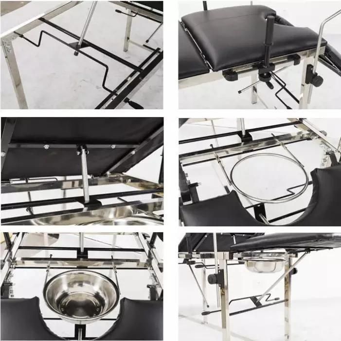 CE FDA Gynecological Exam Table 304 Stainless Steel Hospital Bed Table for China Medical Supplier