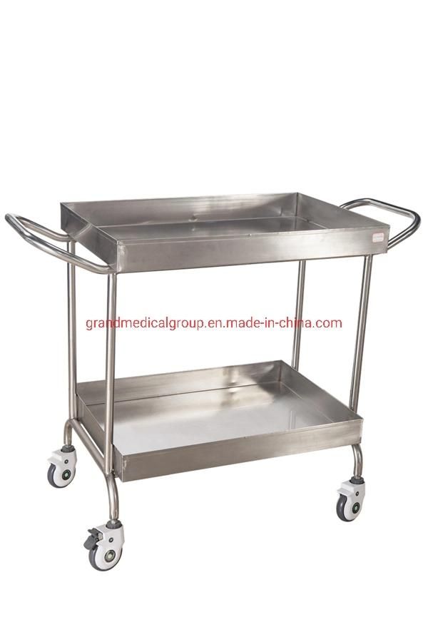 Surgical Trolley with Drawers Medical Cart Medical Trolley Medical Instrument Trolley Stainless Material Hospital Equipment