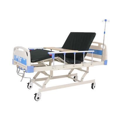 Medical Furniture Low Price Three Function Patient 3 Cranks Manual Hospital Nursing Fowler Bed