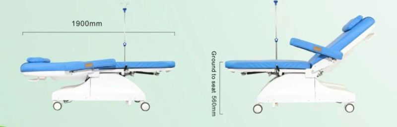 Adjustable Rolling Medical Chair Dialysis Blood Donation Chair Hospital furniture Surgical Room Instrument