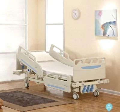 Hospital Furniture Adjustable Height 3 Crank Manual Hospital Medical Patient Ward Bed