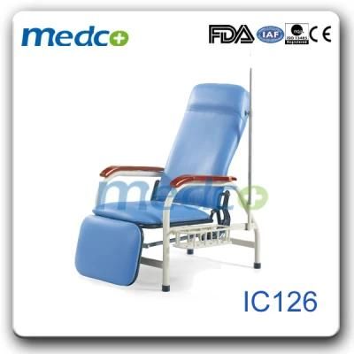 Hospital Medical Equipment Transfusion Chair Infusion Chair with IV Pole
